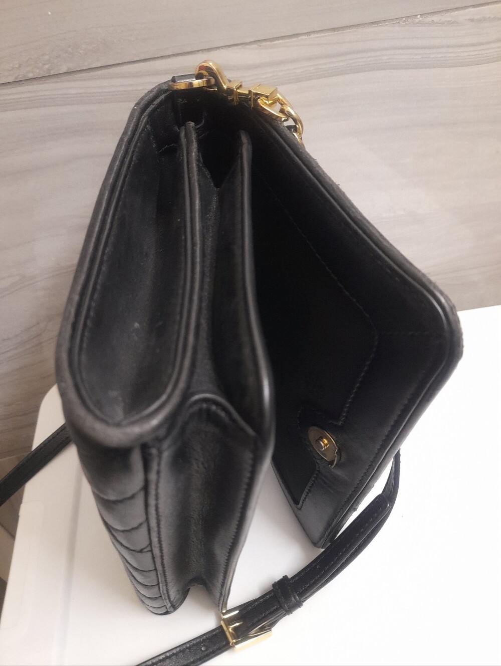 Tory Burch Black Quilted Leather Chain Shoulder Crossbody Bag - Picture 11 of 16